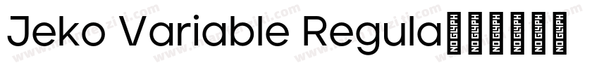 Jeko Variable Regula字体转换